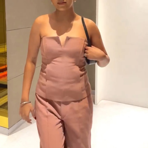 ZARA - Corset Bustier Top - Tan - Size Small - Picture 4 of 4